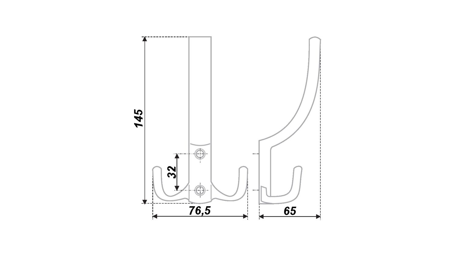 крючок К305АВ Старинная латунь (20/200) ПОД ЗАКАЗ