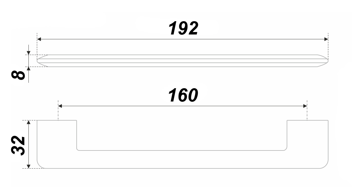 Ручка мебельная RS321BN.5/160 LINK (25)/ПОД ЗАКАЗ