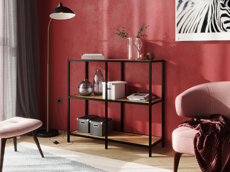 Стеллаж №3 Loft 1000х930х360 (каркас) черный