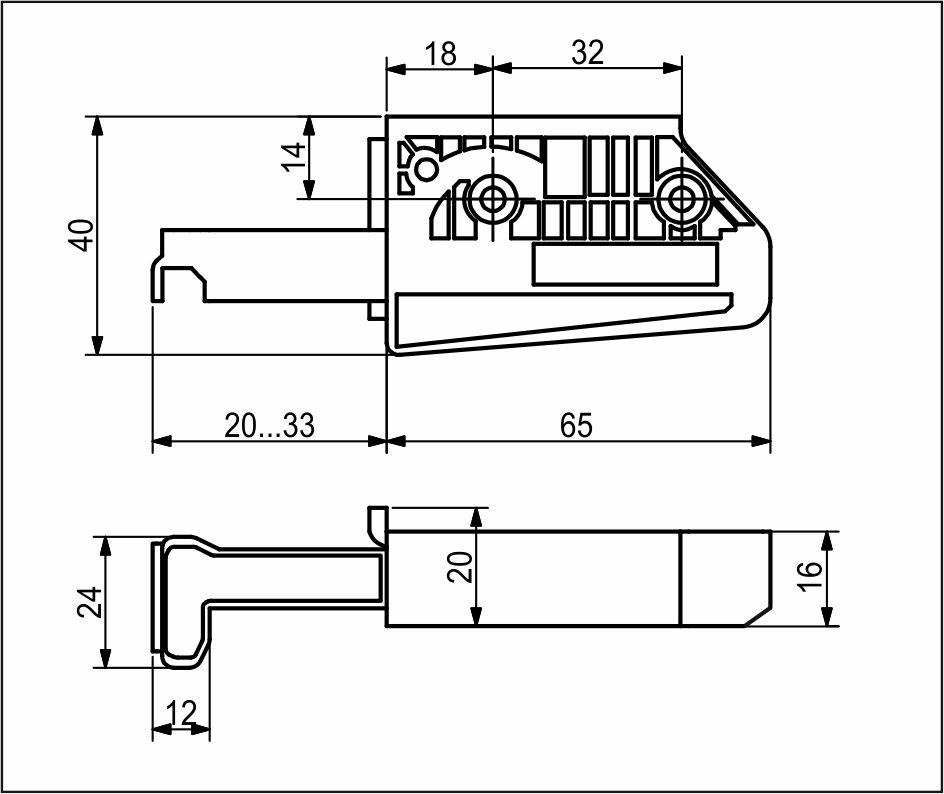 Навес регулируемый ABS R (200) нагрузка 60кг