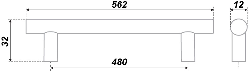 Ручка RR002CP.5/480 (10) ВЫВОД