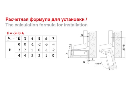 петля H102C02/0112  (250) вкладная четырехшарнирная