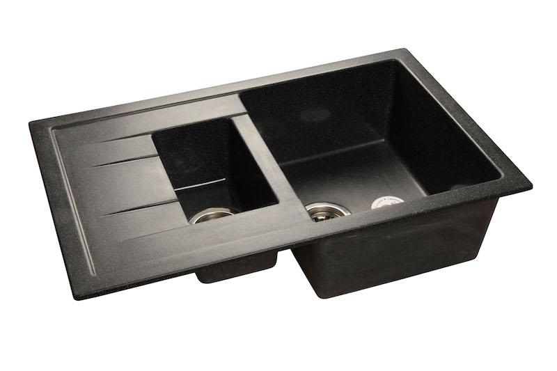 Мойка GranFest мрамор QUADRO GF-Q775KL (765х495мм) Черный П/ЗАКАЗ