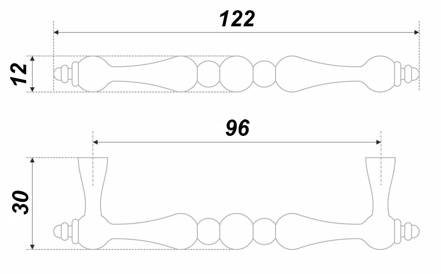 Ручка RS440BL.4/96 (30) ВЫВОД 