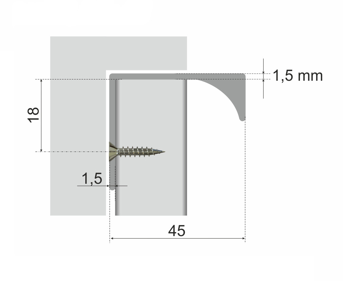 Ручка  торцевая RT008SC.1/608/800 (20) ВЫВОД!