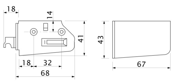 Навес регулируемый ABS L (200) нагрузка 60кг