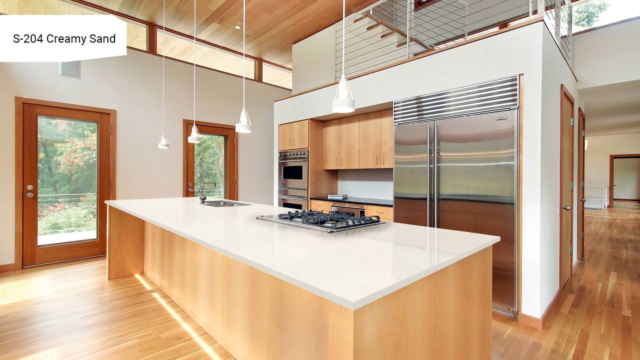 Акриловый камень S-204 Creamy Sand, 12мм, 3680х760