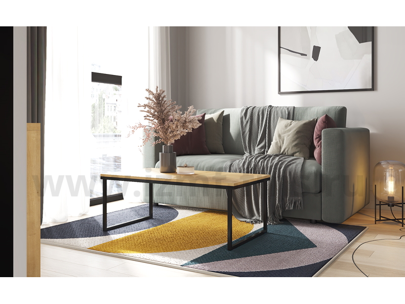 Стол журнальный №1 Loft 1000х530х365 (каркас) черный