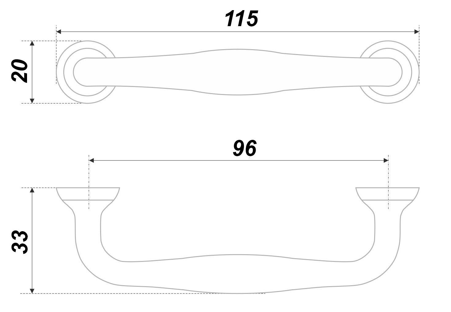 Ручка RS433BL.4/96 УРСУЛА