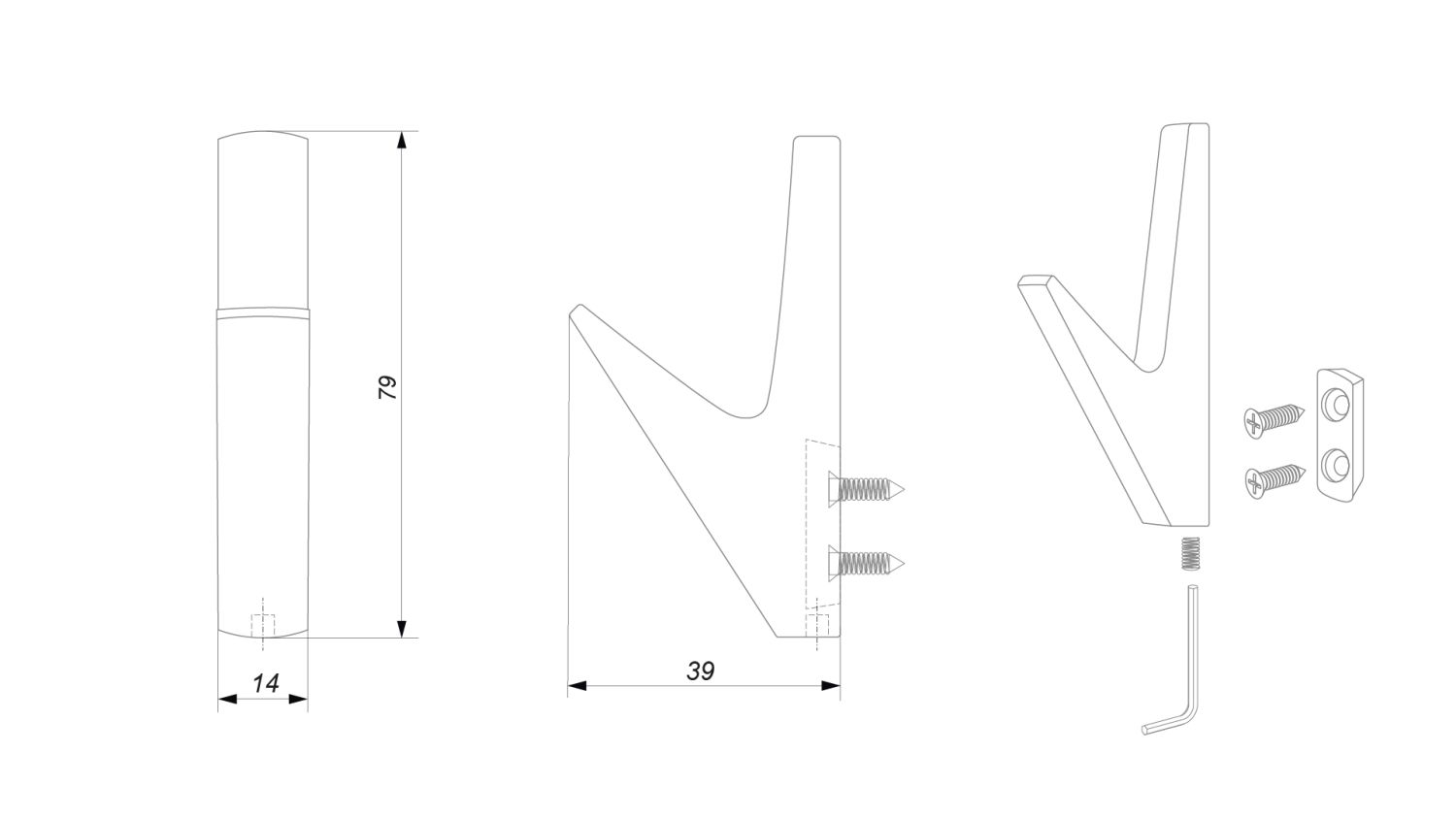 крючок K106CP.13 SINUS хром полированный (30) ПОД ЗАКАЗ