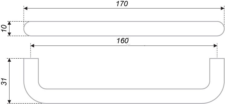 ручка RS040SC.4/160 SPACE П/ЗАКАЗ