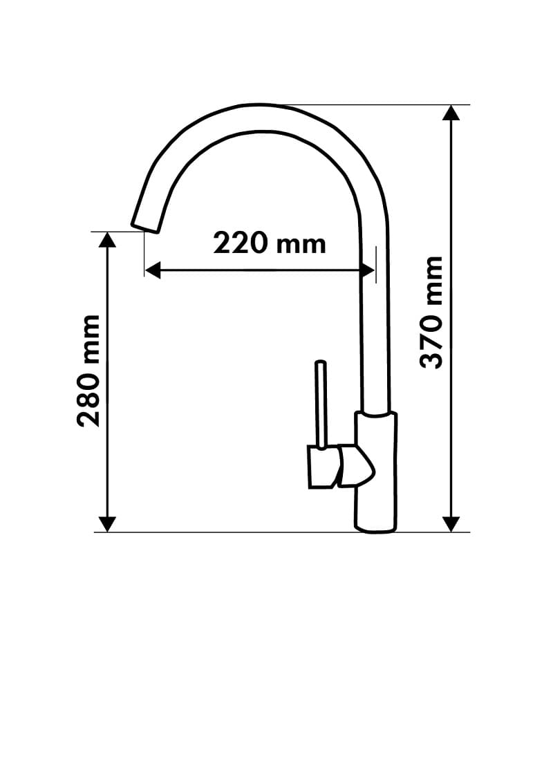 Смеситель Premial SPRF 8161 Алария Графит