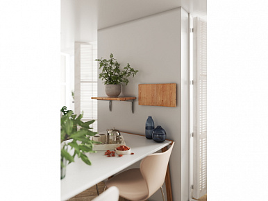 Консоль складная серая металлик