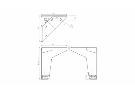 Опора регулируемая TOM N332W.2/100 (30)