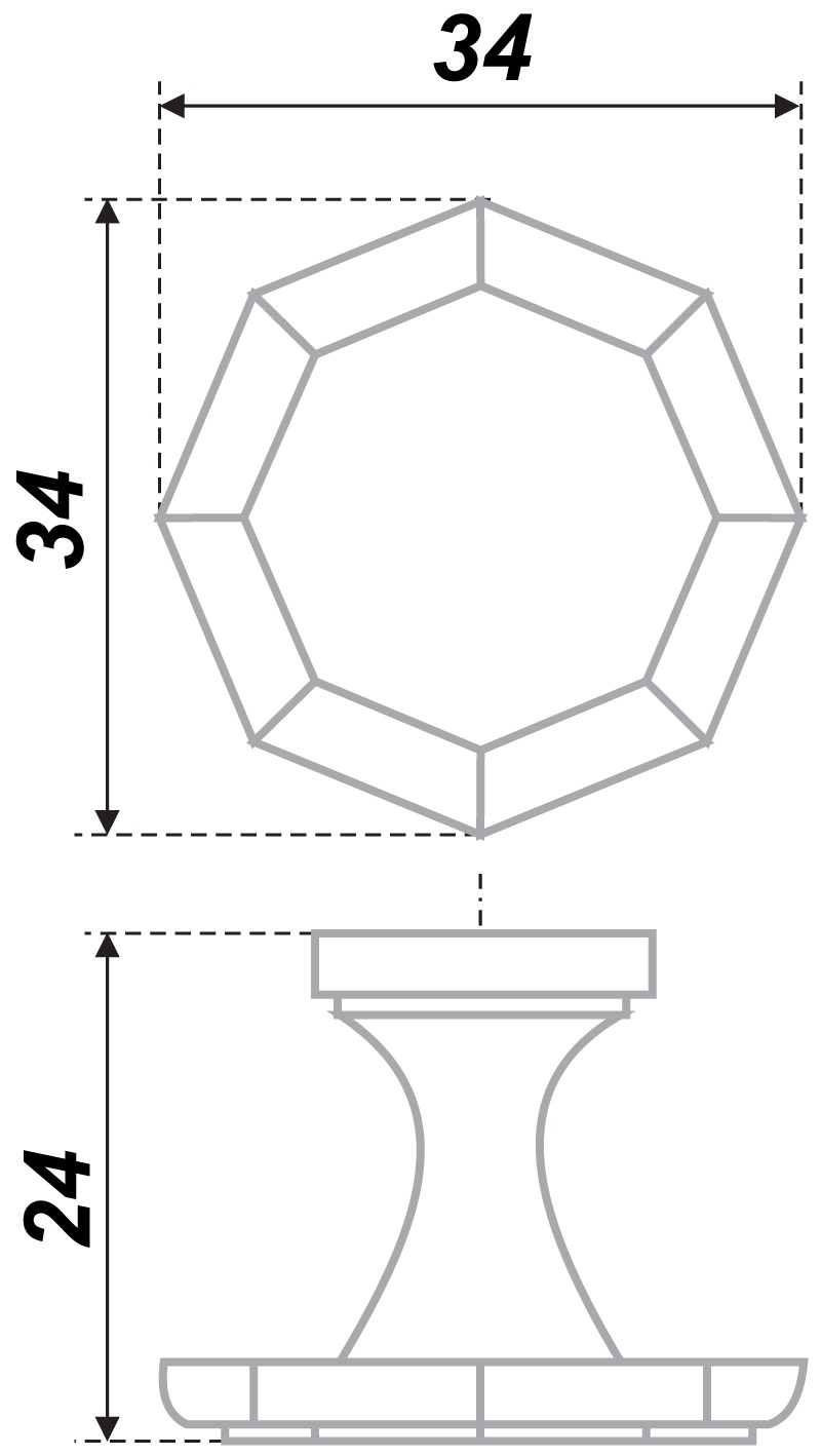 ручка RC013CP.4 (С1340) (25) П/ЗАКАЗ