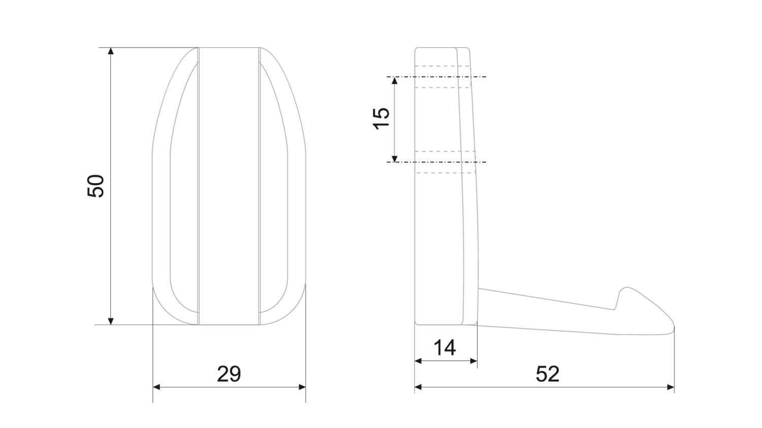 крючок K101BN.7 SOLO черный никель (50) П/ЗАКАЗ