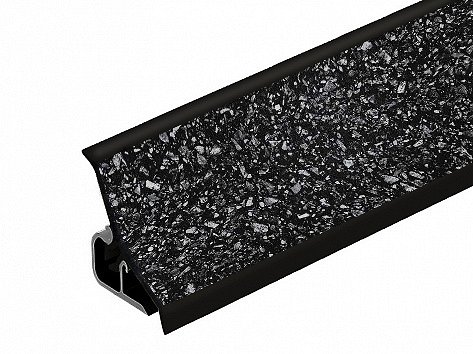 Плинтус для столешниц Черное серебро 3м. №1276 П/ЗАКАЗ