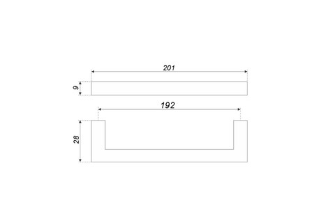 ручка RS043W.4/192  КВАДРА (20)
