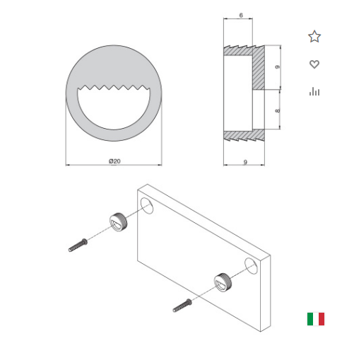 246000002 Навеска для настенных панелей, без регулировки, цвет белый