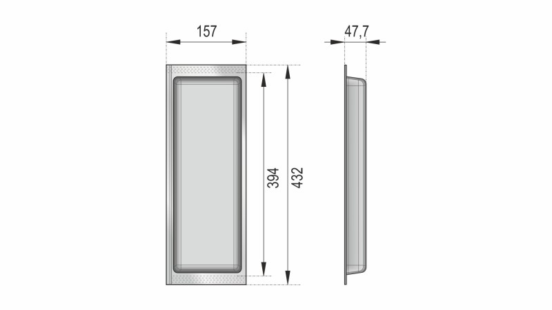 Поддон пластиковый PC12/GRPH/157x430 (5)