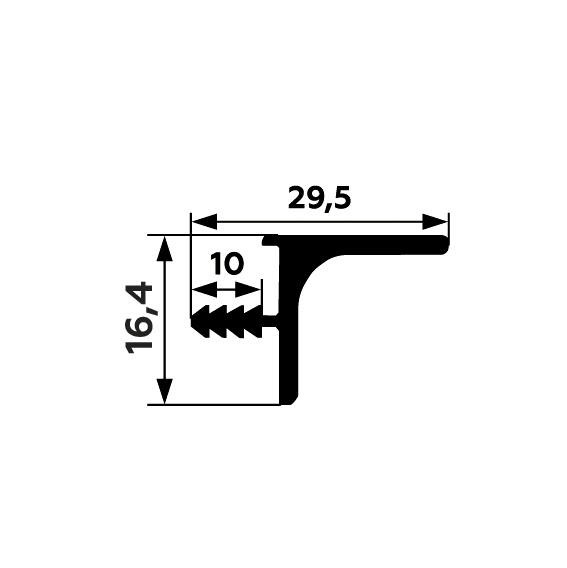 Профиль для кухонных баз "Г" LIMBO 3 м/золото матовое