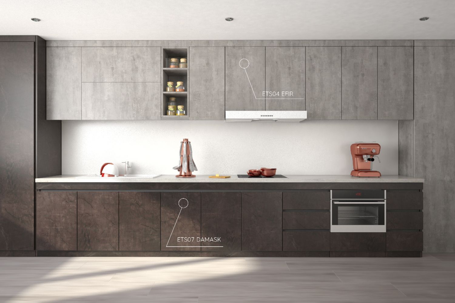 Плита IDM ETERNO (ETS07) SENS Damask 2800х1220х18мм