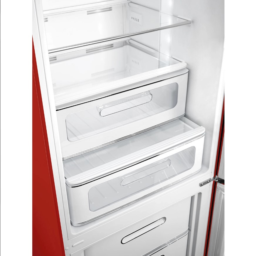 Отдельностоящий двухдверный холодильник SMEG FAB32RRD6, красный