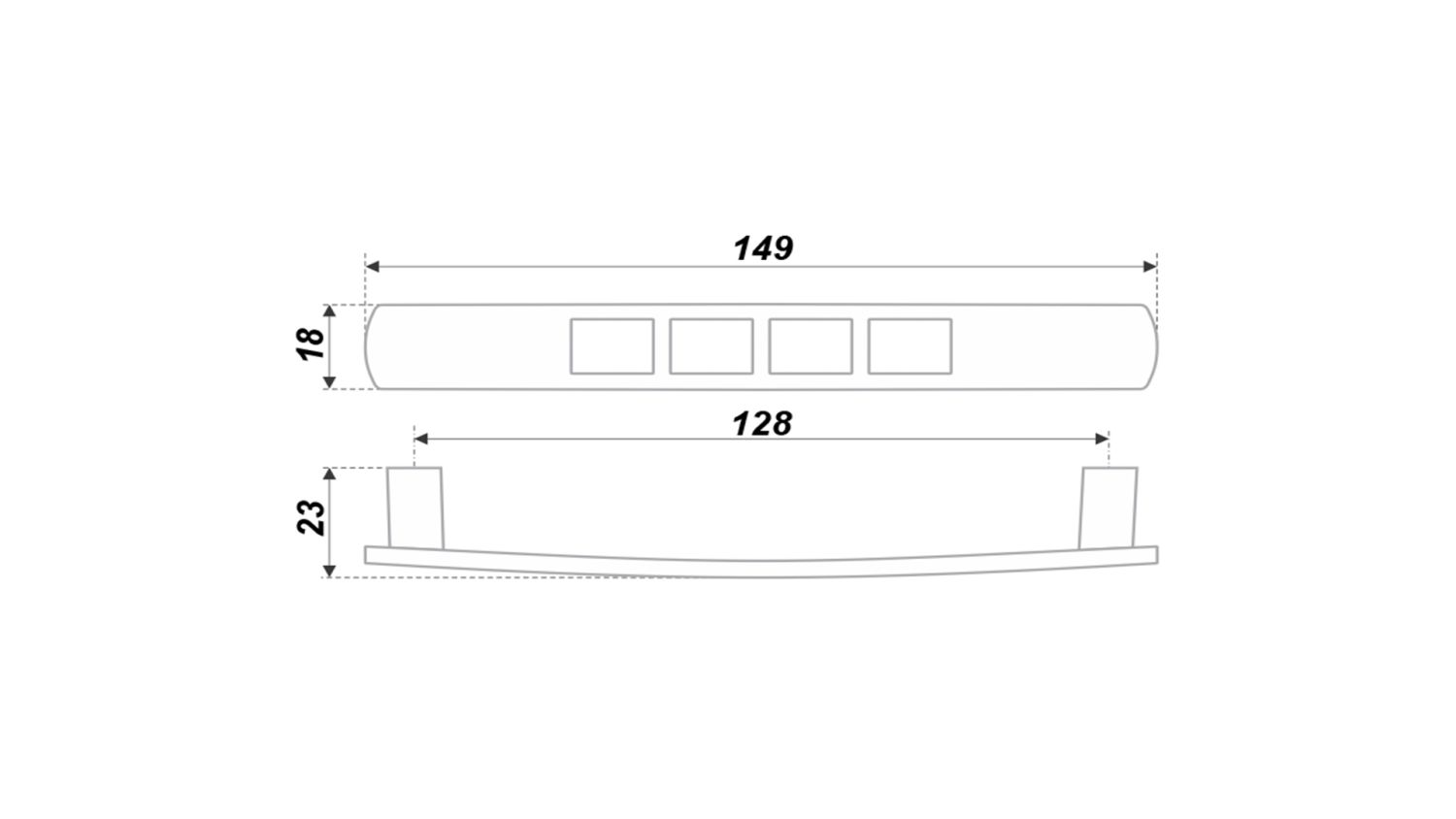 ручка RS071CP.4/128 (25/250)  ВЫВОД