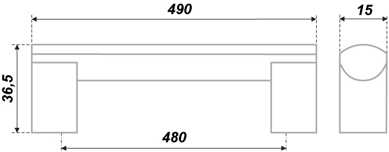 ручка RS152CP.19/480 П/ЗАКАЗ