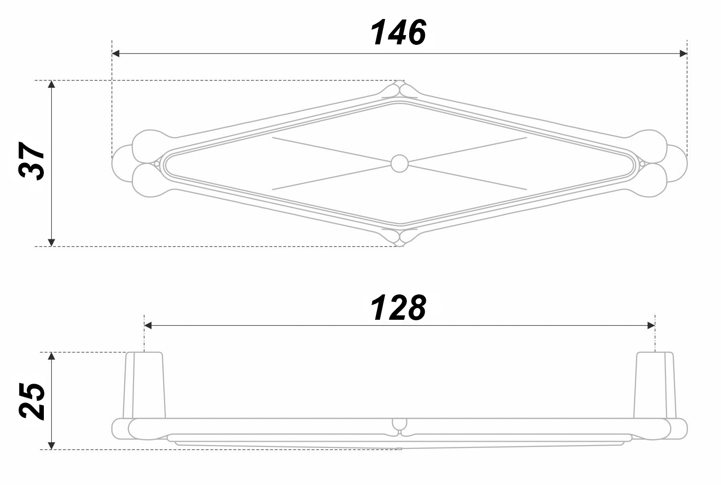 Ручка RS118MAB.4/128/Bg DIVA (30)/ВЫВОД