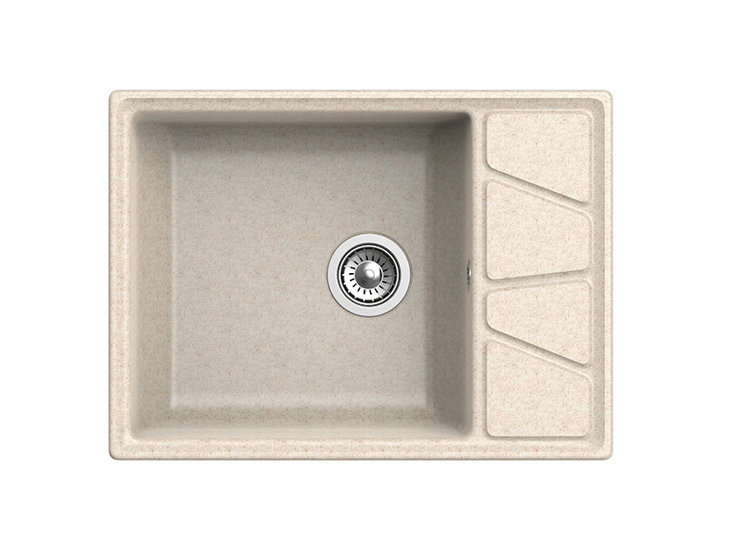 Мойка GranFest мрамор VERTEX GF-V-680L (680х500мм) Бежевый