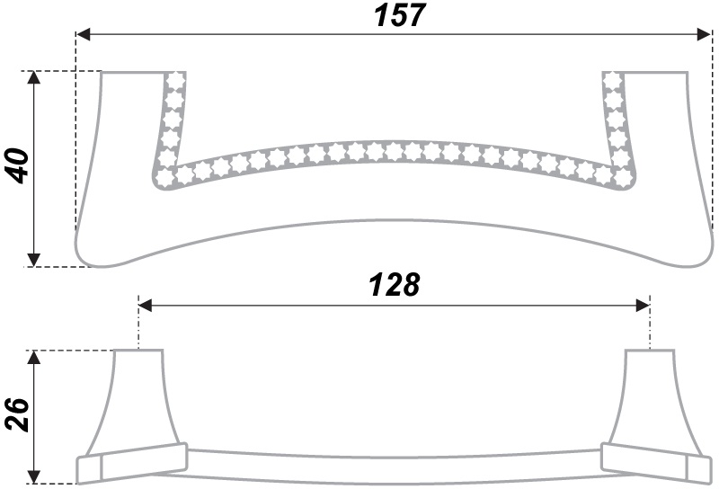 Ручка RS423CP/CrT.4/128 (10) ВЫВОД!