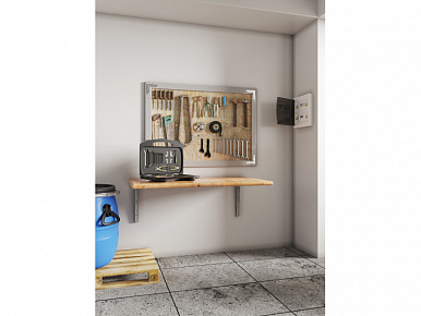 Консоль складная серая металлик