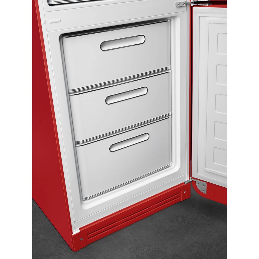 Отдельностоящий двухдверный холодильник SMEG FAB32RRD6, красный