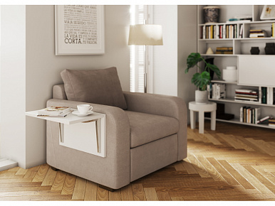 Консоль складная серая металлик