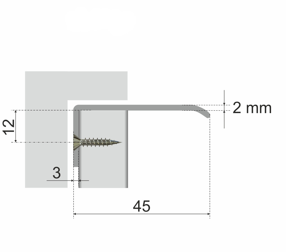 Ручка мебельная торцевая RT006CP.1/128 (50)/ ПОД ЗАКАЗ