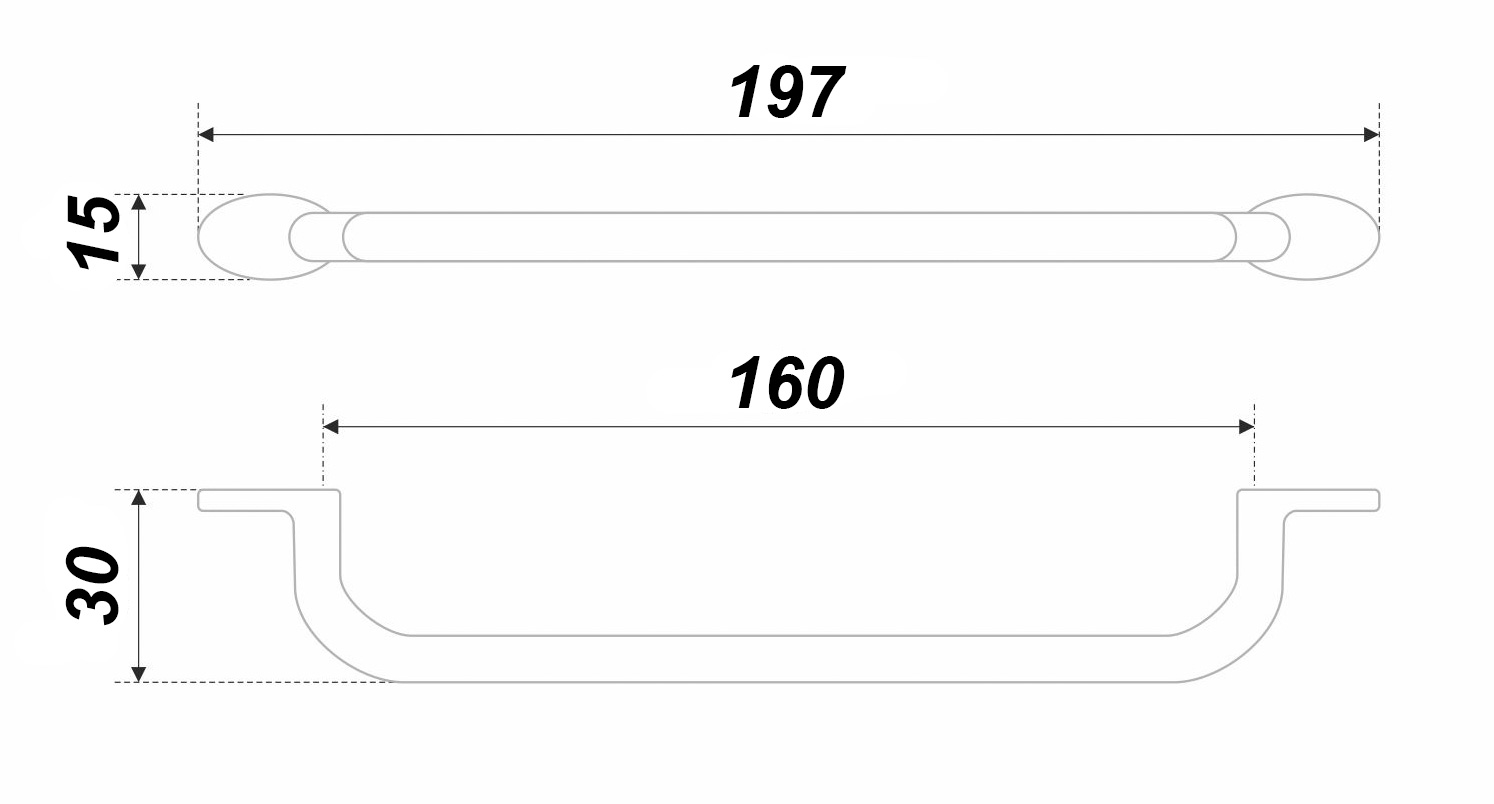 ручка RS298BAZ.4/160 NORDLINE (20) ВЫВОД