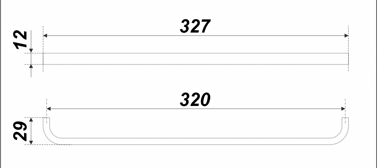Ручка RS218CP.4/320 DecoLine (25) ВЫВОД