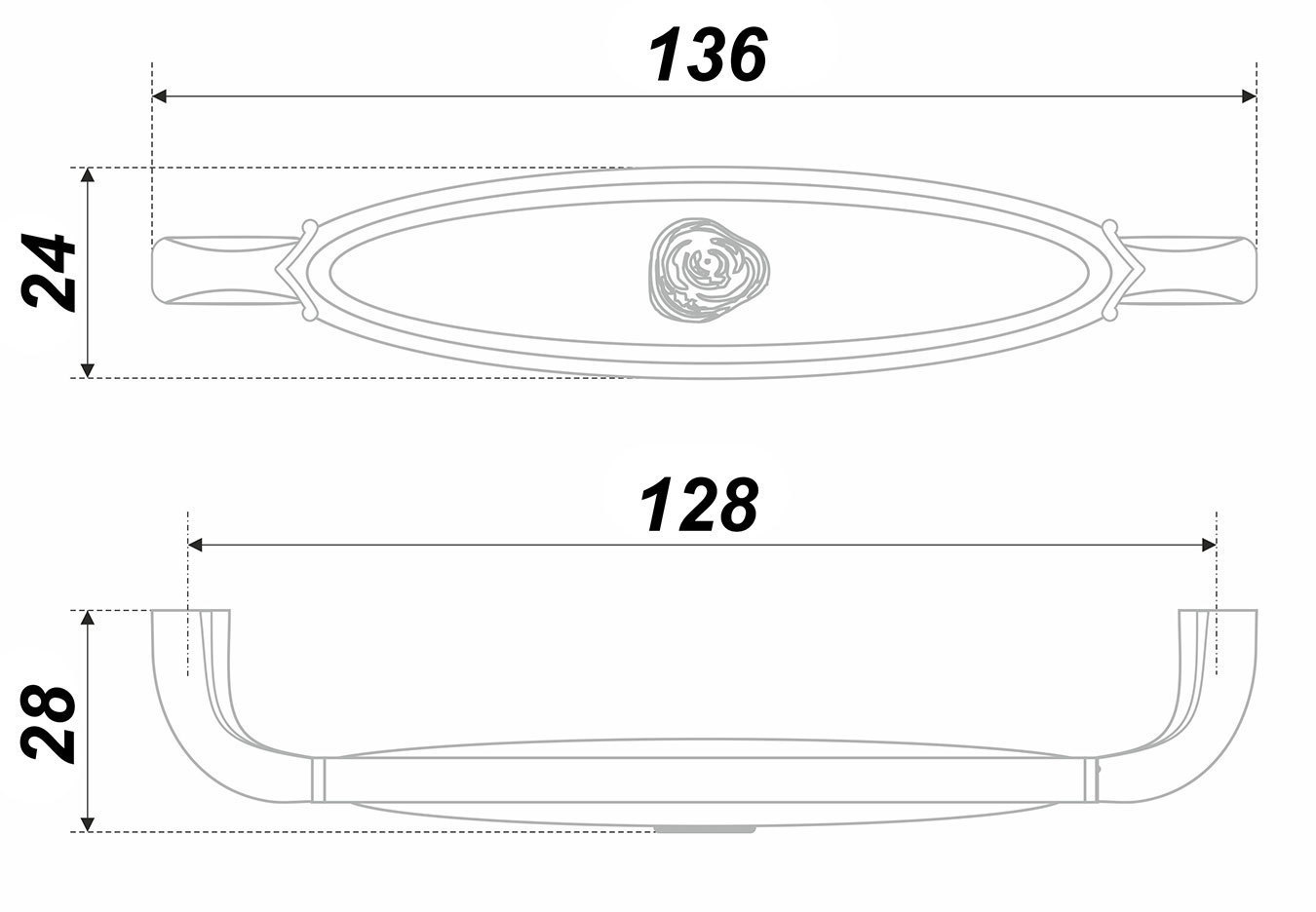 ручка RS111GP.4/128/W (30) ВЫВОД 