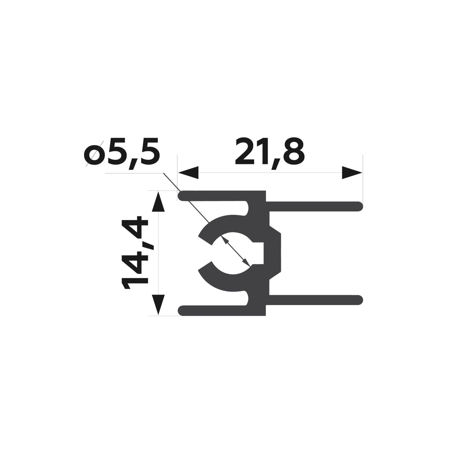 Комплект 3000 мм профиля купе Ваниль (чр 2900 мм)