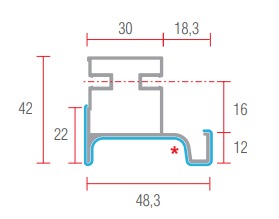 Вертикальный L-профиль, белый глянец 4,7м (10)