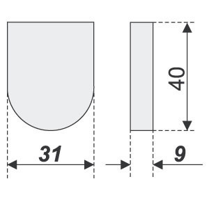 накладка H16CP овал (300) ВЫВОД