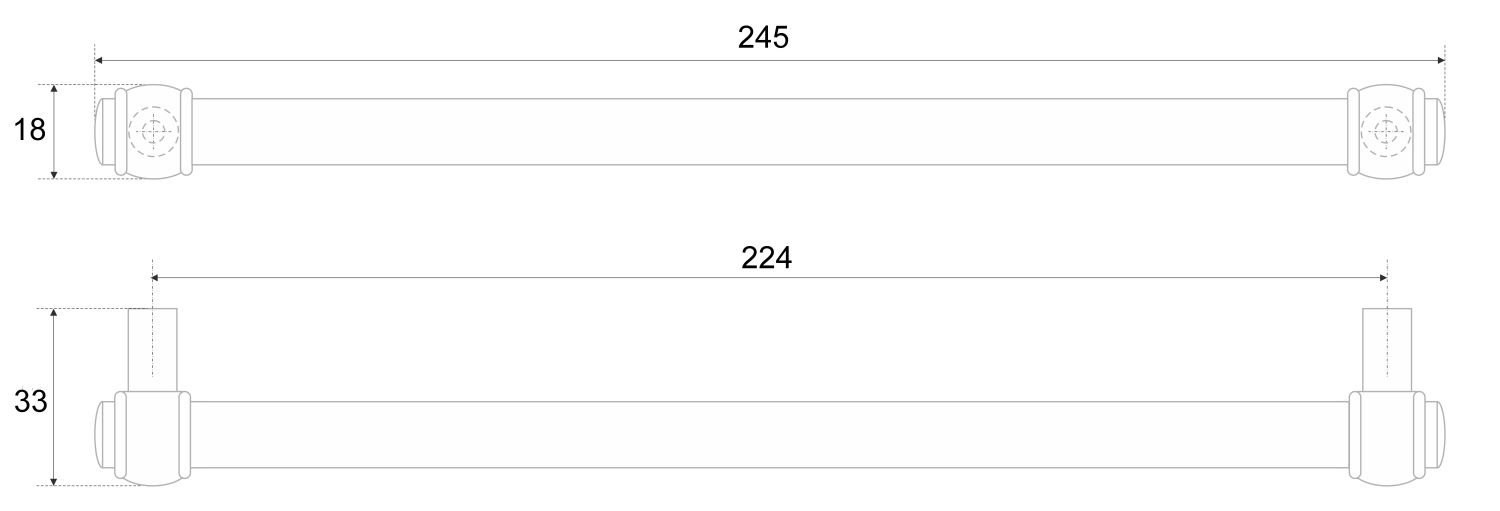 Ручка RR008CP.4/224 (25/50) ВЫВОД!