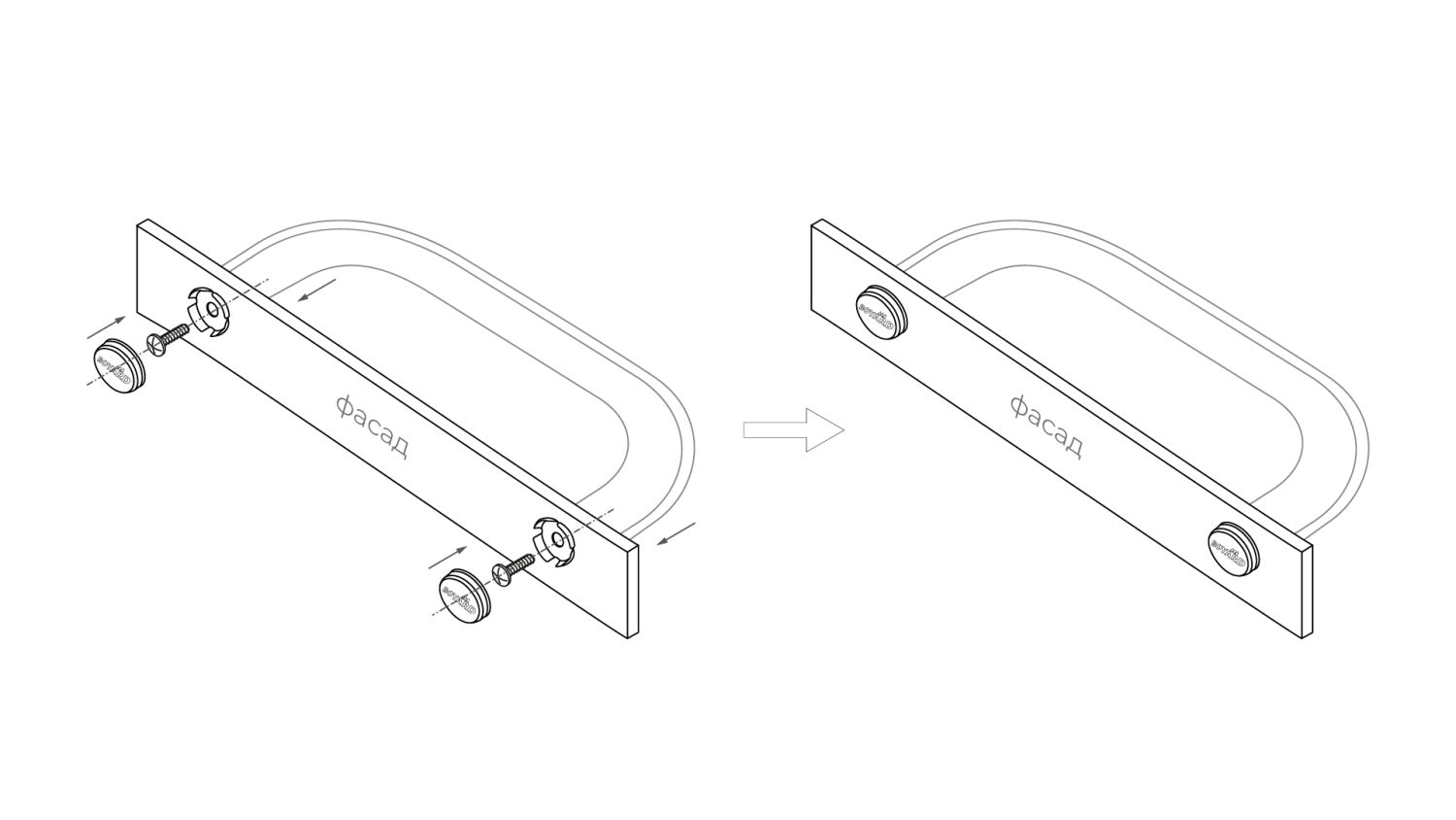 Заглушка для ручек декоративная, белый