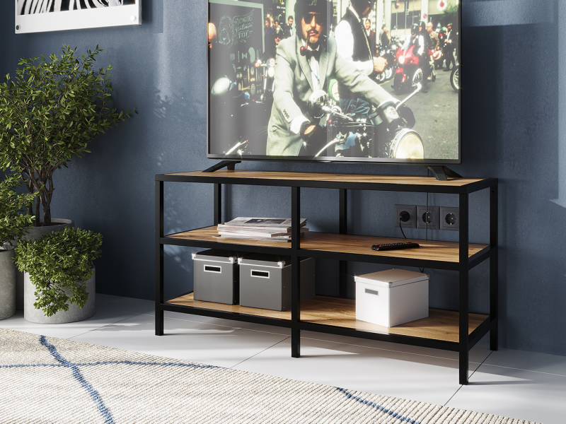 Тумба под ТВ Loft 1000х520х360 (каркас) черный