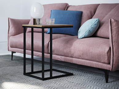 Прикроватный стол №2 Loft 500х490х500 (каркас) черный