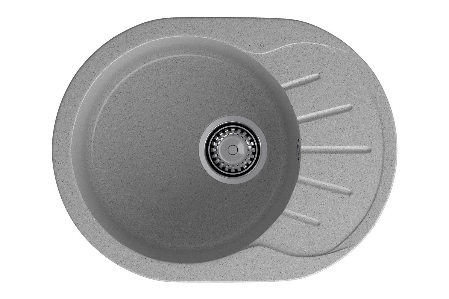 Мойка GranFest мрамор RONDO R-580L (579х445мм) Серый П/ЗАКАЗ