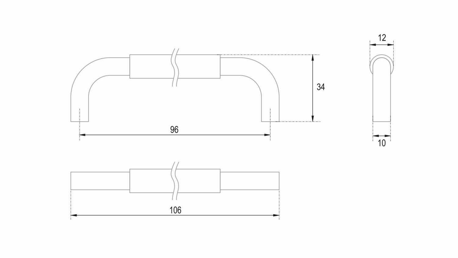 ручка RS048CP/BSN.4/96 SLOT (30)
