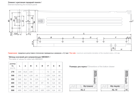 Метабокс H=86мм, L=300мм, белый, MB08601W/300