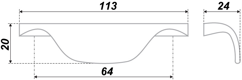 ручка RS025CP.3/64 (25/250)